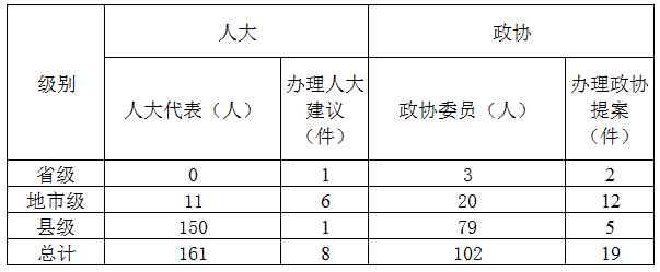 2023年度全省残疾人参政议政情况表 